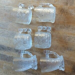 Vintage 1993 Flintstones x McDonald's Made in France glass mug collection.